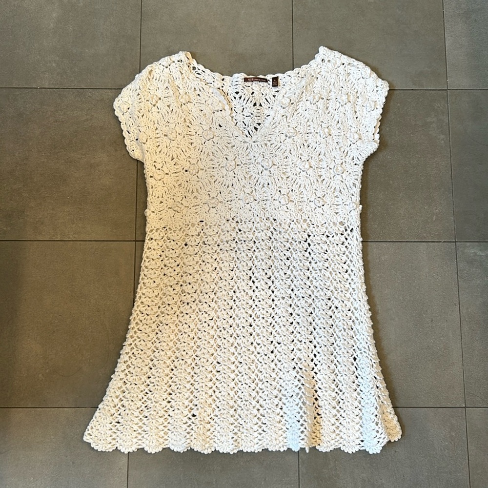 525 America Crocheted, One Hundred Percent Cotton Tunic/ Top - Picture 2 of 13